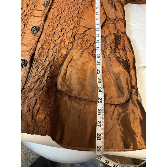 General Apparel Women’s Size Small Copper Evening Event Coat Jacket Pockets - Picture 6 of 8